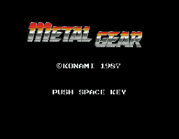 Metal Gear 1 Title Screen
